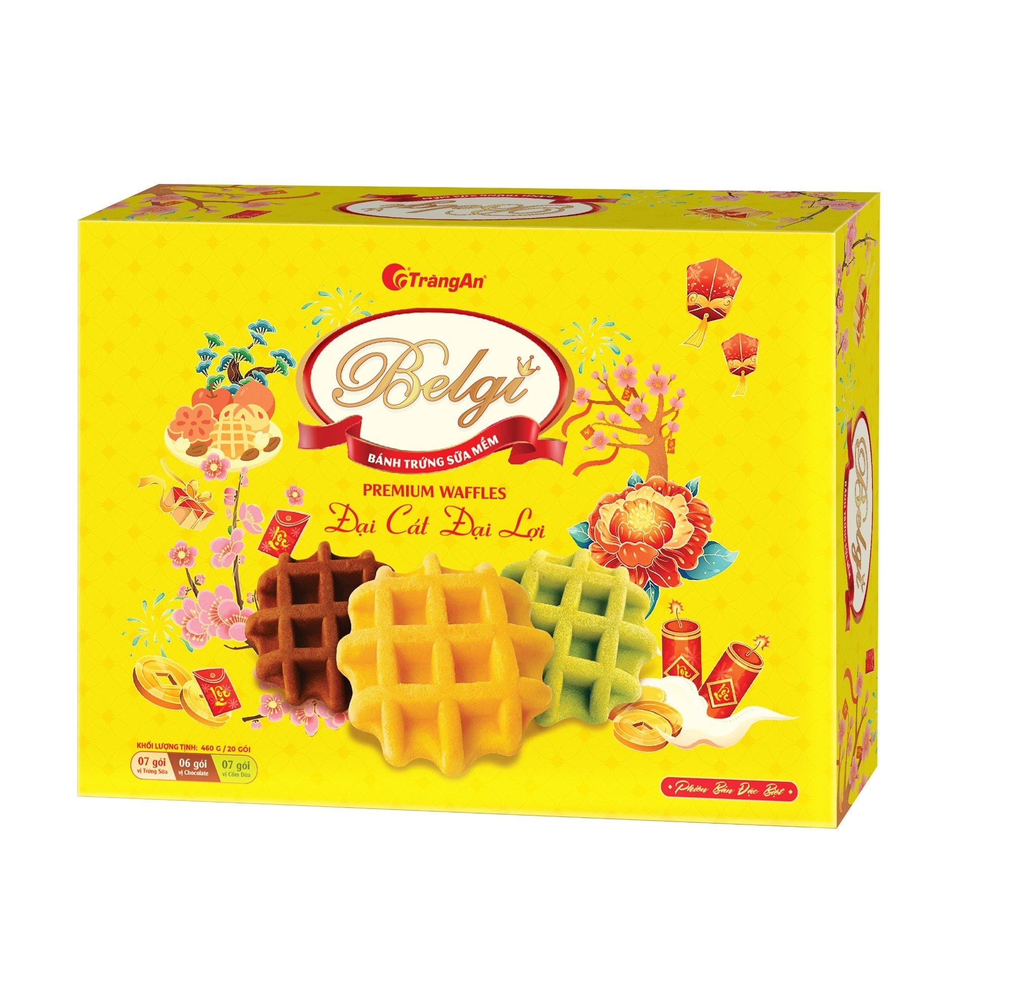  BÁNH BELGI TRỨNG SỮA MỀM 460G - màu vàng (PHIÊN BẢN GIỚI HẠN TẾT 2026) 