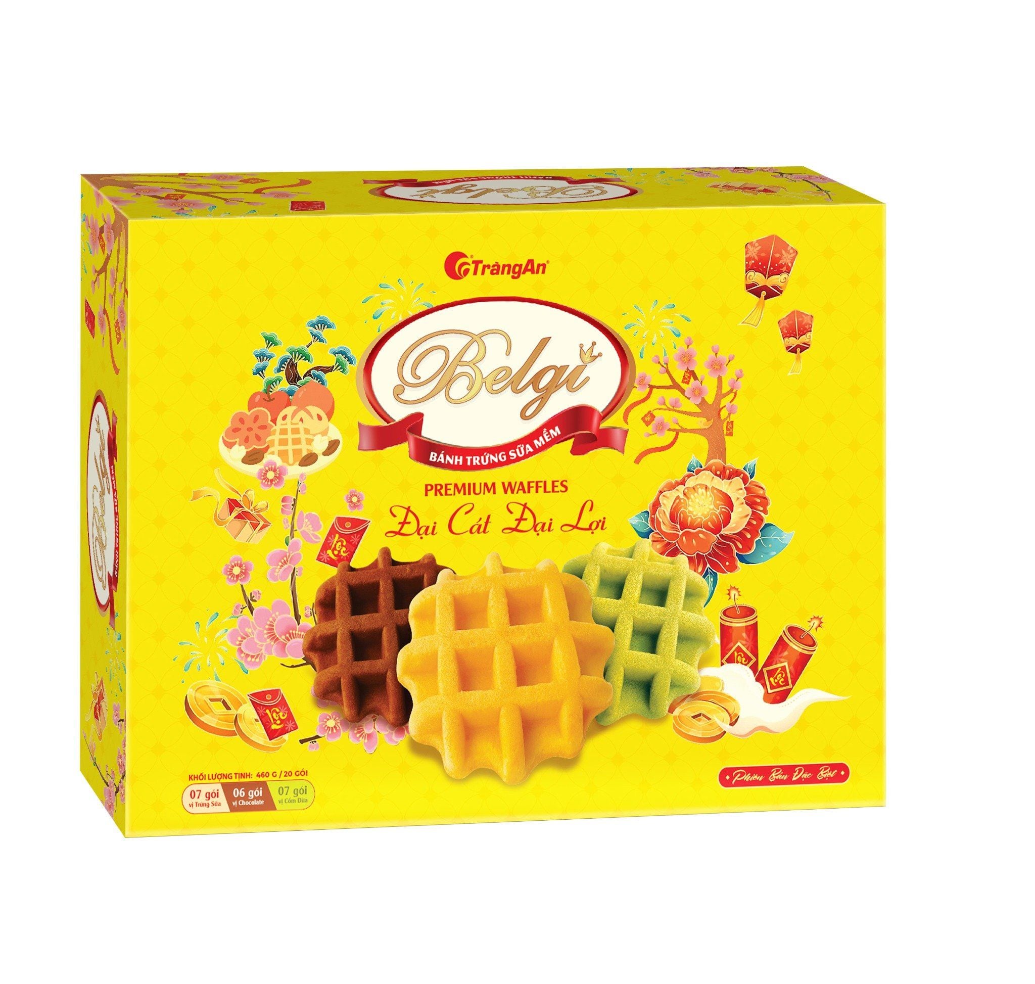  BÁNH BELGI TRỨNG SỮA MỀM 460G - màu vàng (PHIÊN BẢN GIỚI HẠN TẾT 2026) 