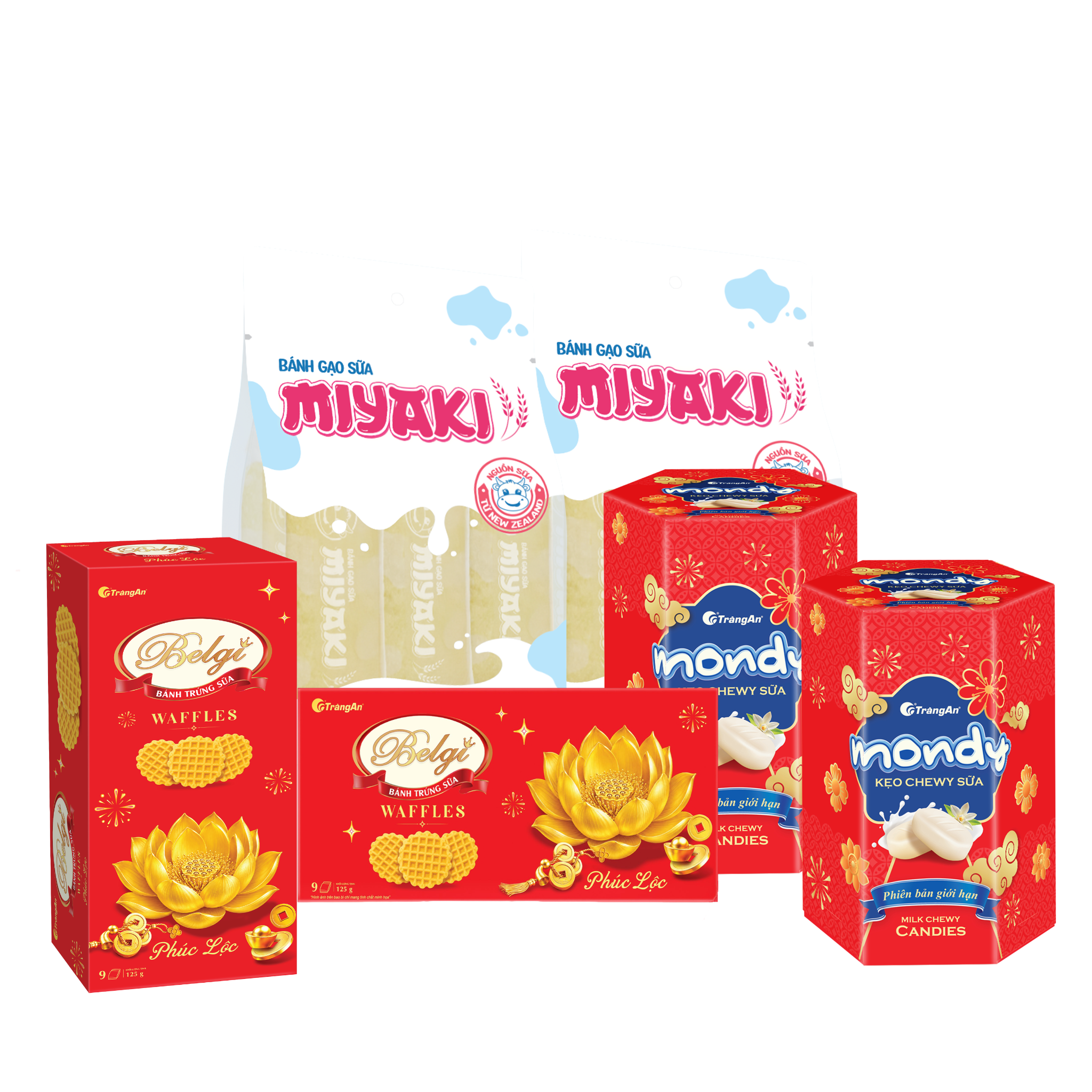  HỘP QUÀ TẶNG TẾT MIYAKI CÁT TƯỜNG 674 g (HỘP MÀU VÀNG) 