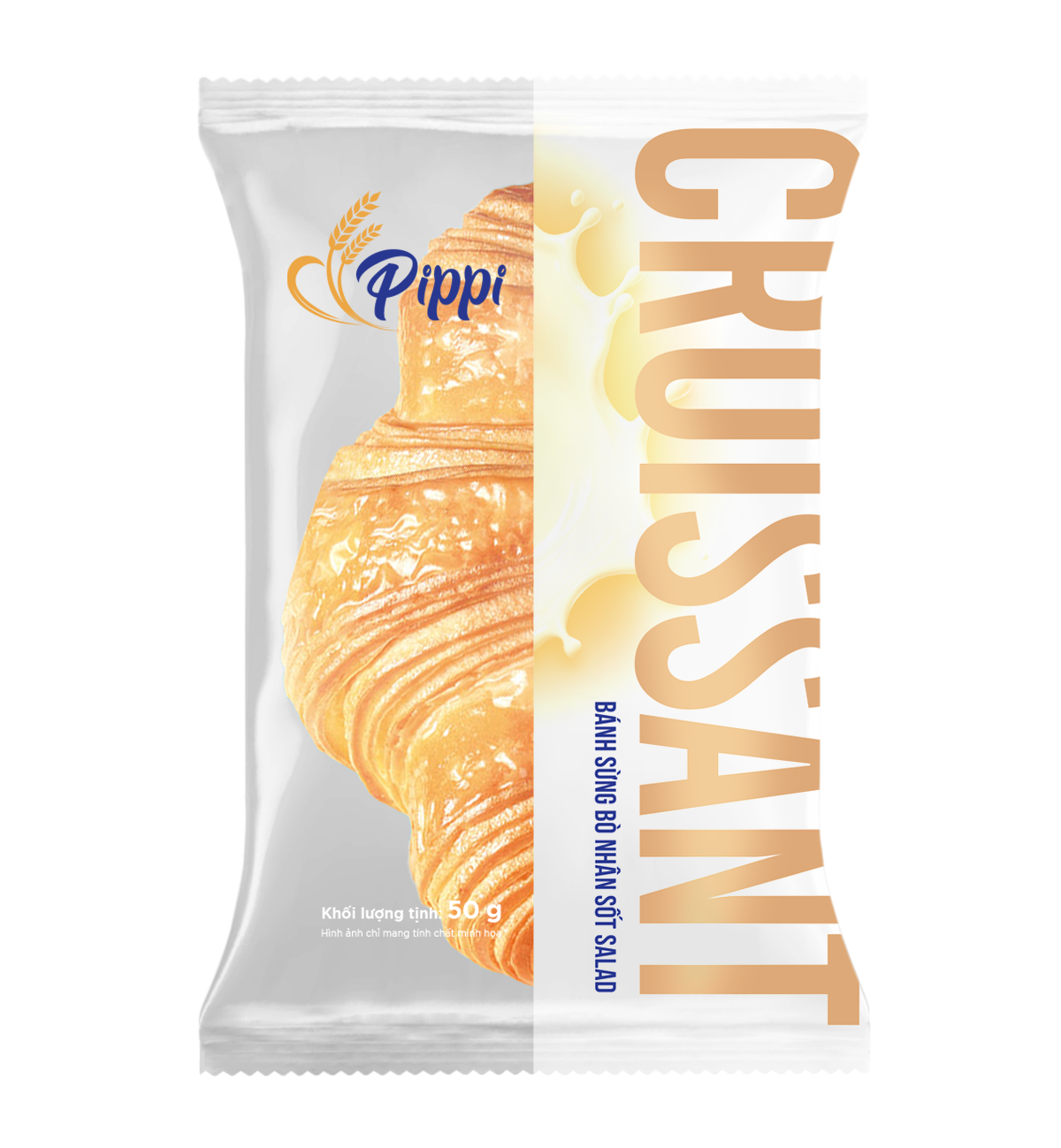  PIPPI - CROISSANT - BÁNH SỪNG BÒ NHÂN SỐT SALAD 50g 