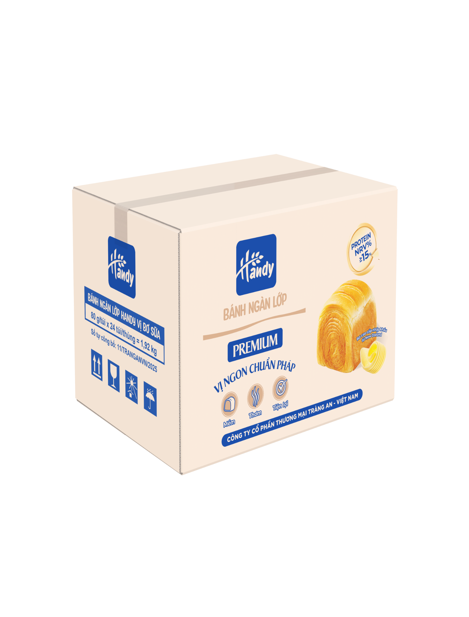  BÁNH NGÀN LỚP HANDY VỊ BƠ SỮA 80G 