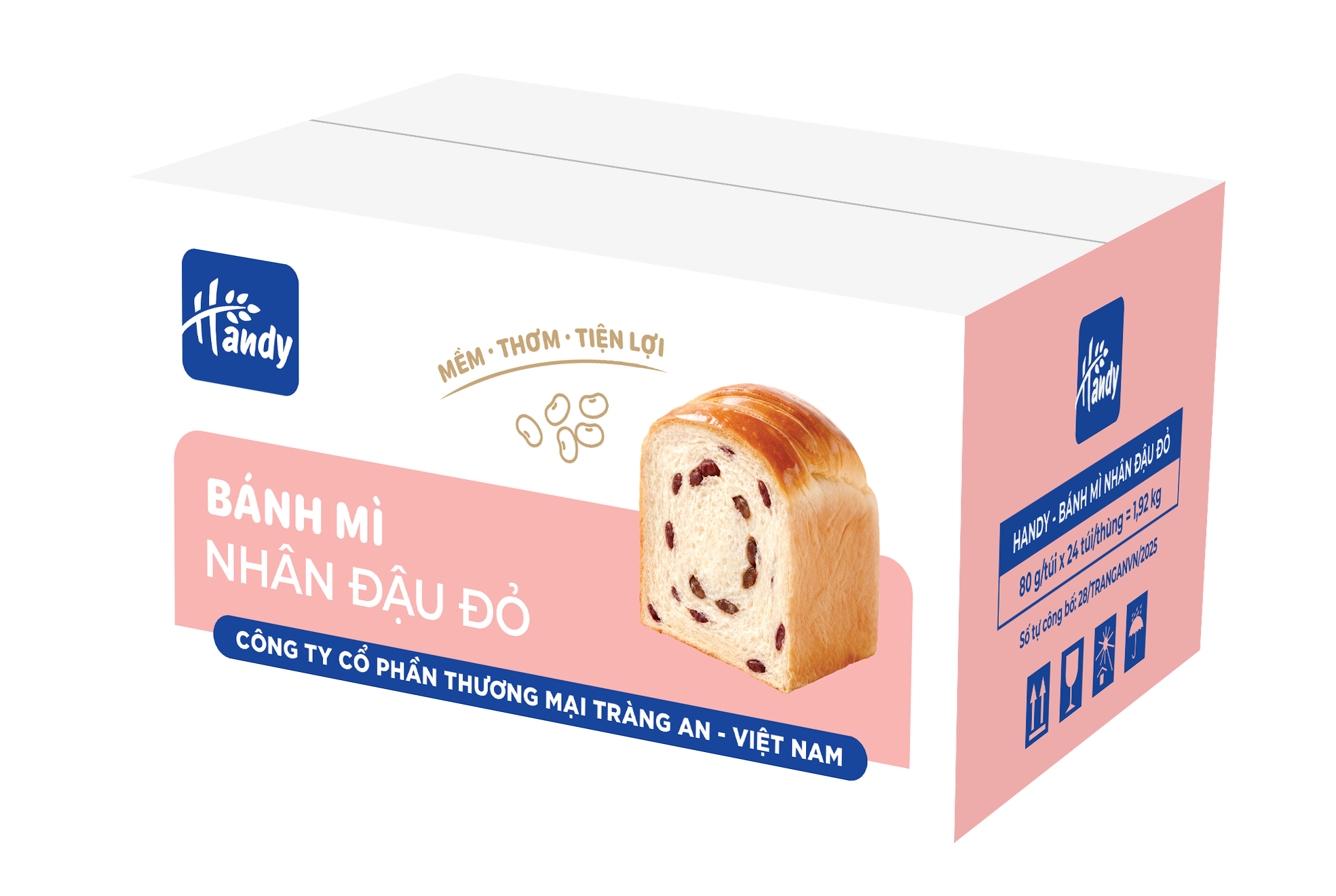  HANDY - BÁNH MÌ NHÂN ĐẬU ĐỎ 80g 