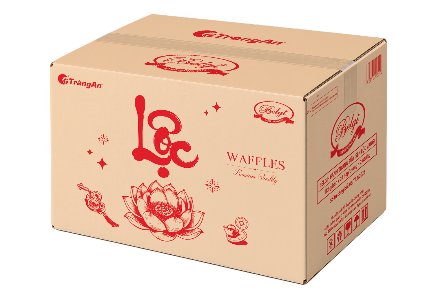  BELGI - BÁNH TRỨNG SỮA 112G (SEN LỘC VÀNG) 