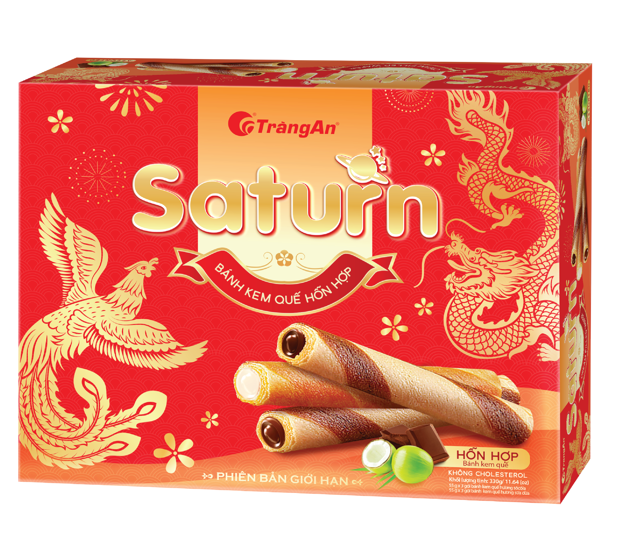  BÁNH KEM QUẾ HỖN HỢP SATURN 330G (PHIÊN BẢN GIỚI HẠN TẾT 2026) 