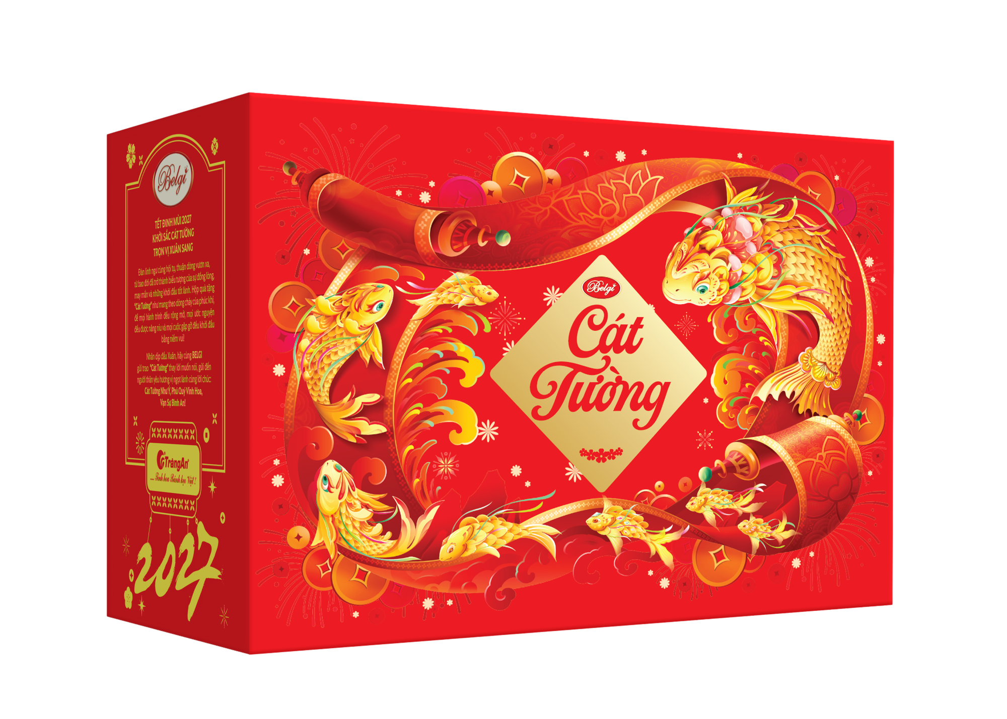  HỘP QUÀ TẶNG TẾT BELGI CÁT TƯỜNG 764 g (HỘP MÀU ĐỎ) 