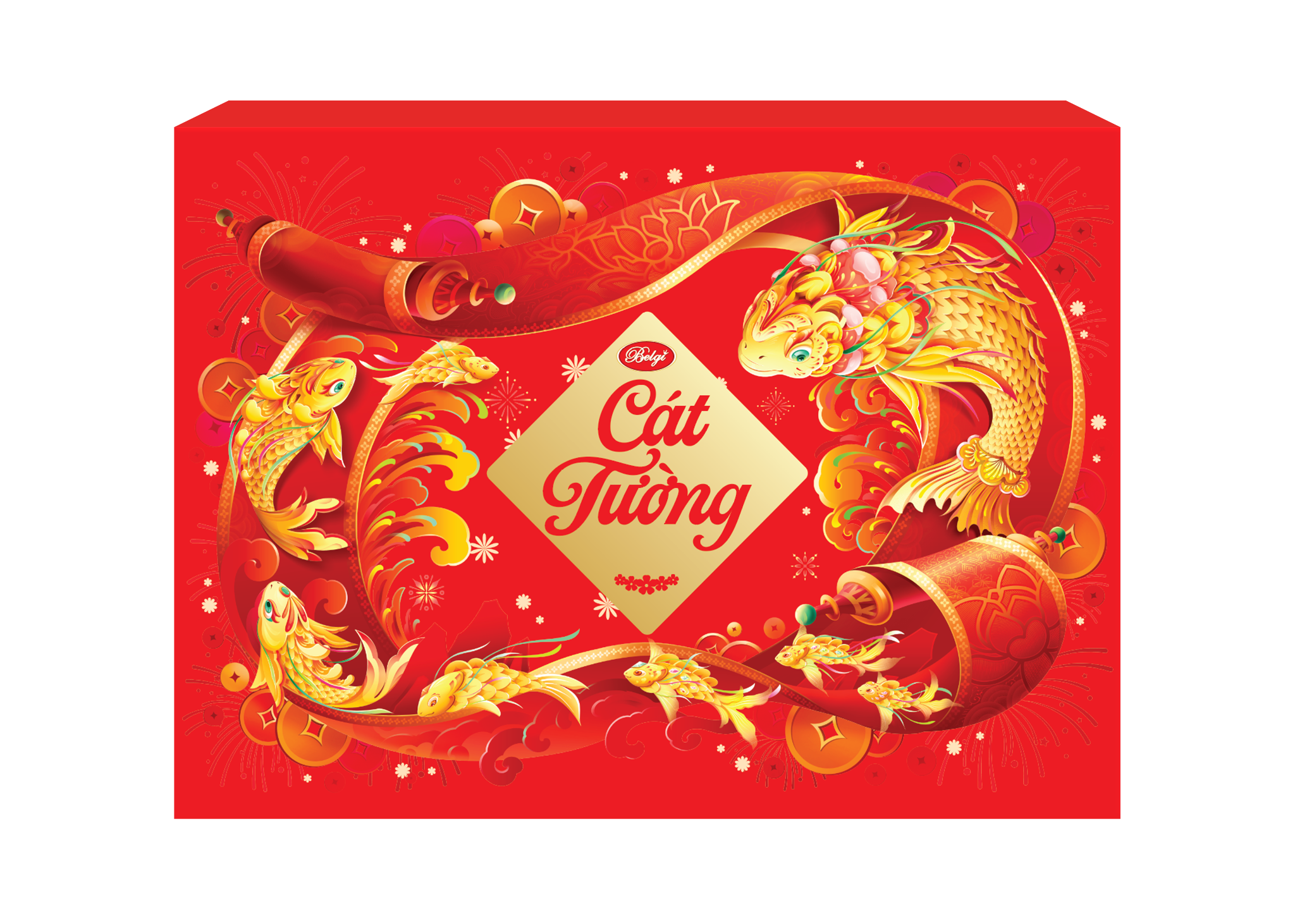  HỘP QUÀ TẶNG TẾT BELGI CÁT TƯỜNG 764 g (HỘP MÀU ĐỎ) 