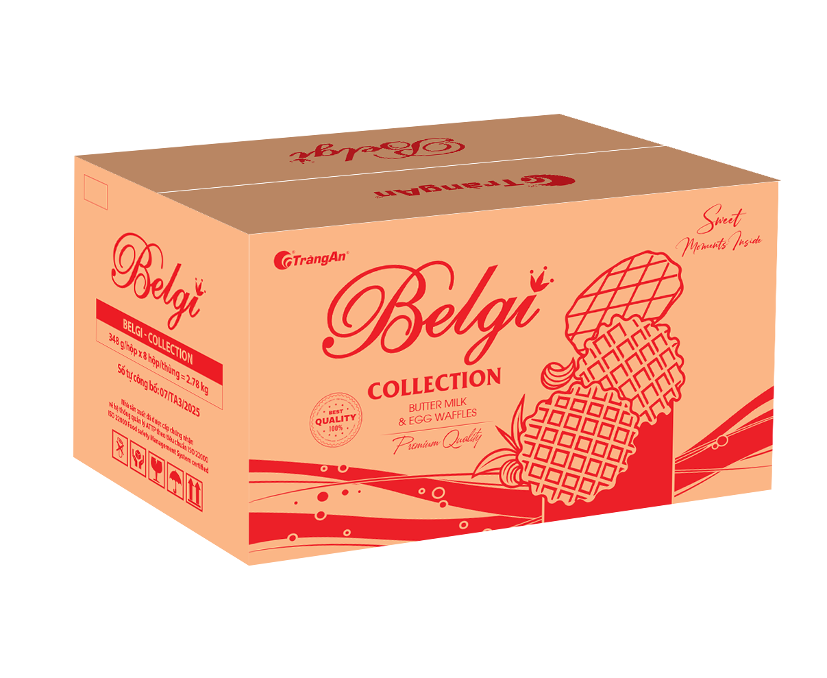  BÁNH BELGI TRỨNG SỮA GIÒN 348G - màu đỏ (PHIÊN BẢN GIỚI HẠN TẾT 2026) 