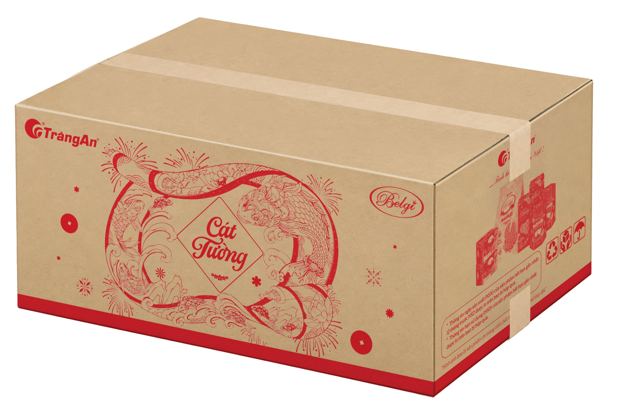  HỘP QUÀ TẶNG TẾT BELGI CÁT TƯỜNG 764 g (HỘP MÀU ĐỎ) 