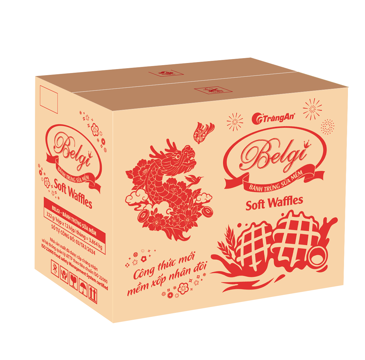  BÁNH BELGI TRỨNG SỮA MỀM 322G (PHIÊN BẢN GIỚI HẠN TẾT 2026) 