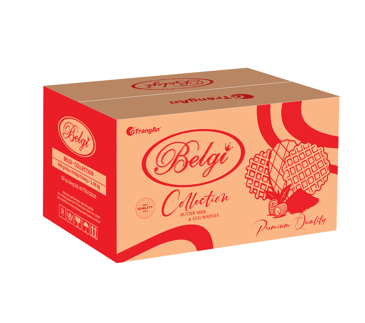  BÁNH BELGI TRỨNG SỮA GIÒN 348G - màu vàng (PHIÊN BẢN GIỚI HẠN TẾT 2026) 