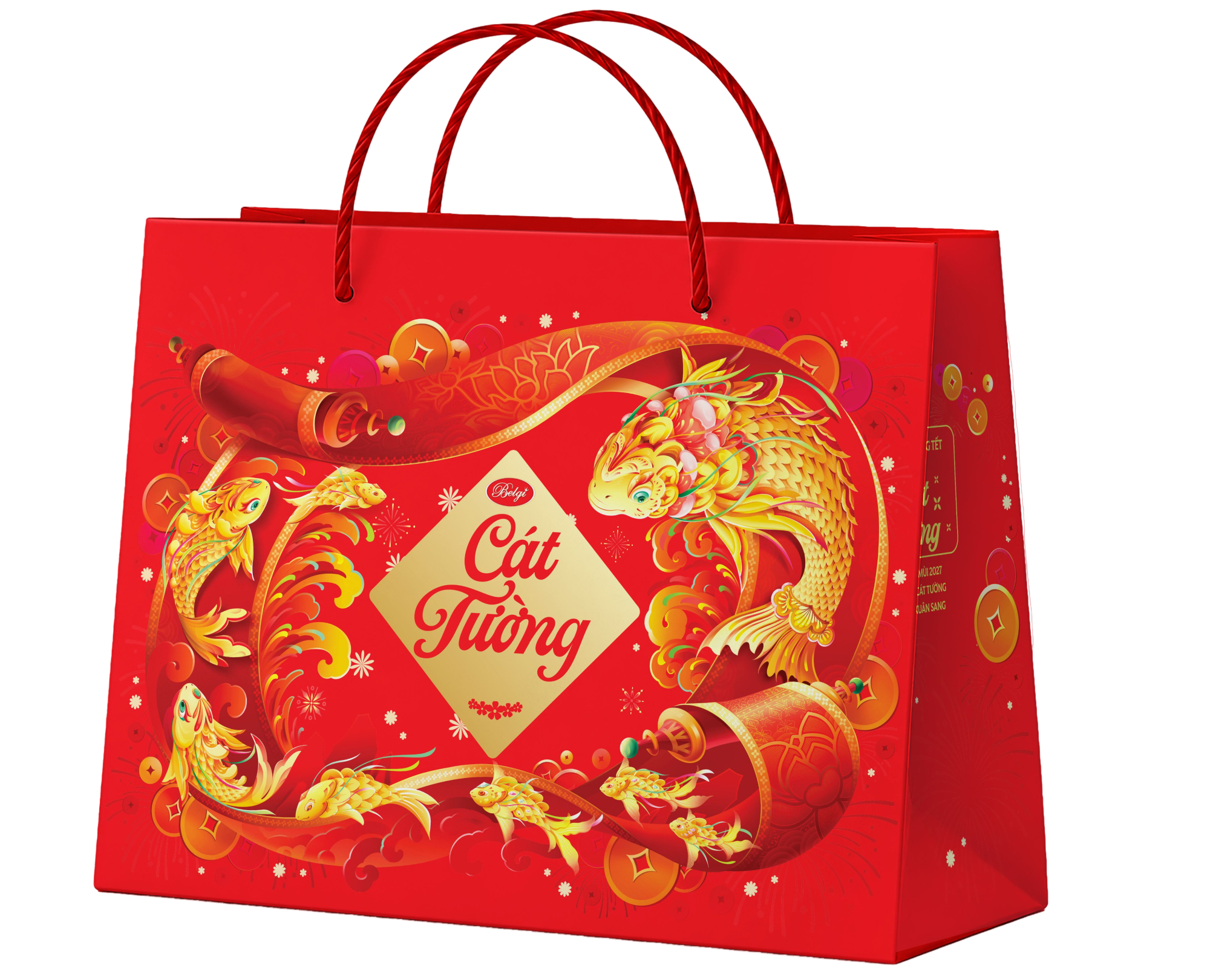 HỘP QUÀ TẶNG TẾT BELGI CÁT TƯỜNG 764 g (HỘP MÀU ĐỎ) 