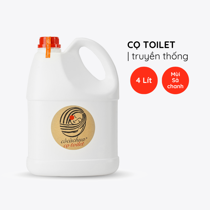  Cọ toilet Truyền thống 4 lít, Mùi Sả chanh, Refill tiết kiệm 