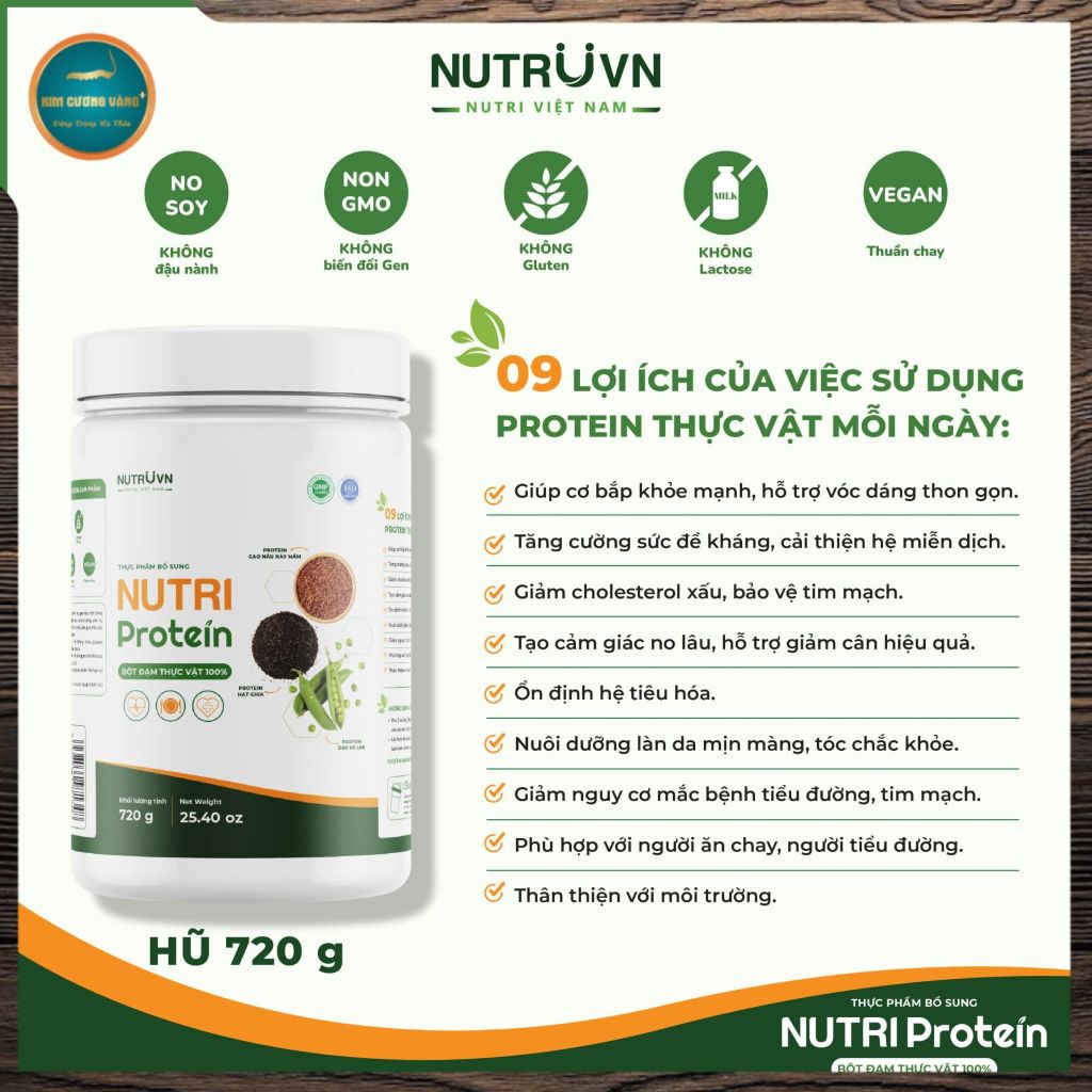 TPBS Nutri Protein - Bột đạm thực vật (hũ 720g)