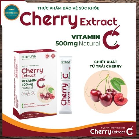 TPBVSK Cherry Extract 500mg Vitamin C - Bổ sung vitamin C, hỗ trợ tăng cường sức khoẻ (hộp 10 gói)