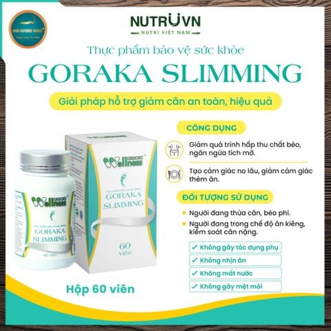 TPBVSK Goraka Slimming (60 viên) - Viên uống hỗ trợ giảm cân, tăng cường chuyển hoá chất béo