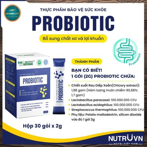 TPBVSK Probiotic  - Bổ sung chất xơ và vi khuẩn có lợi (hộp 30 gói)