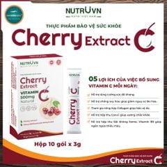 TPBVSK Cherry Extract 500mg Vitamin C - Bổ sung vitamin C, hỗ trợ tăng cường sức khoẻ (hộp 10 gói)