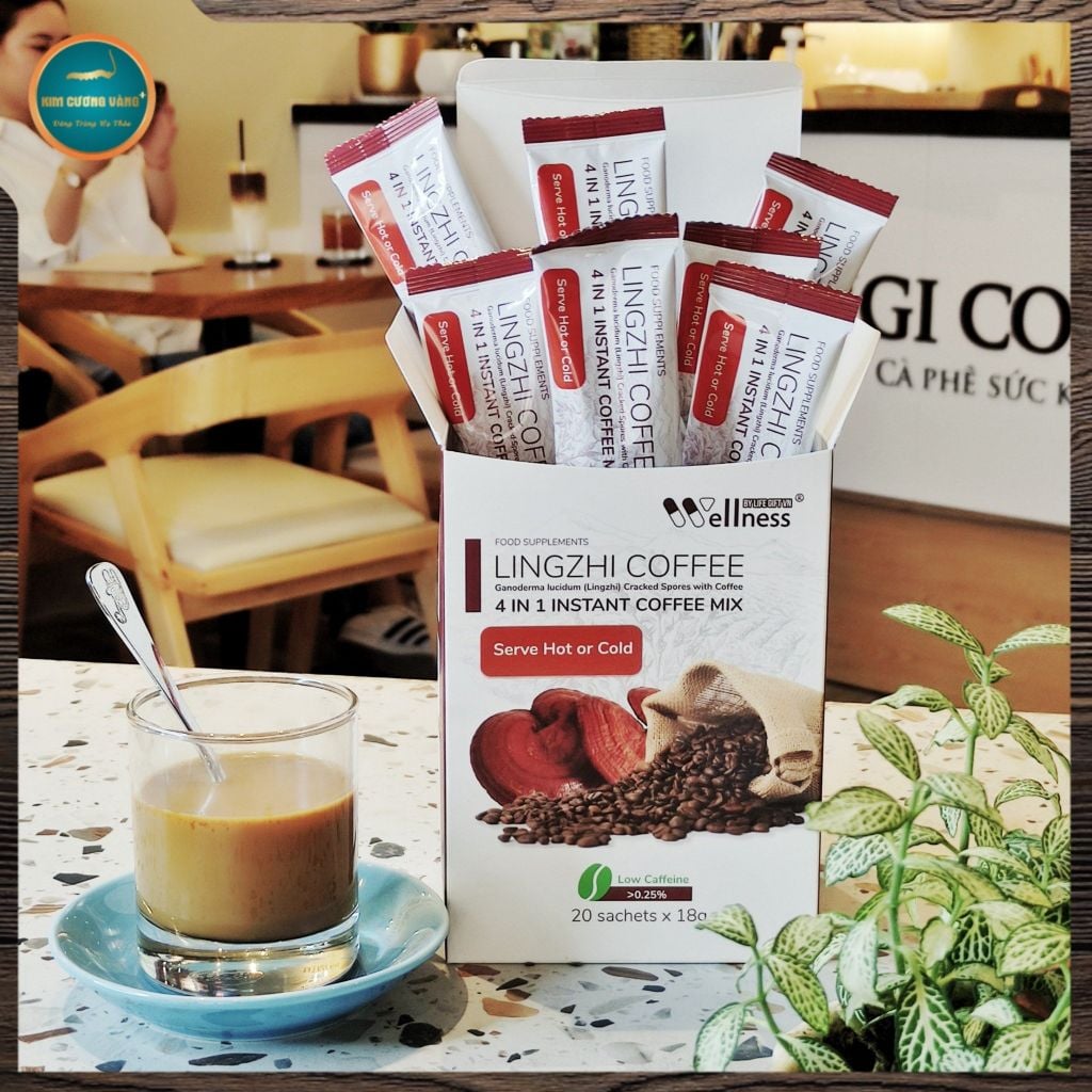 CÀ PHÊ LINH CHI SỮA (hộp 20 gói)