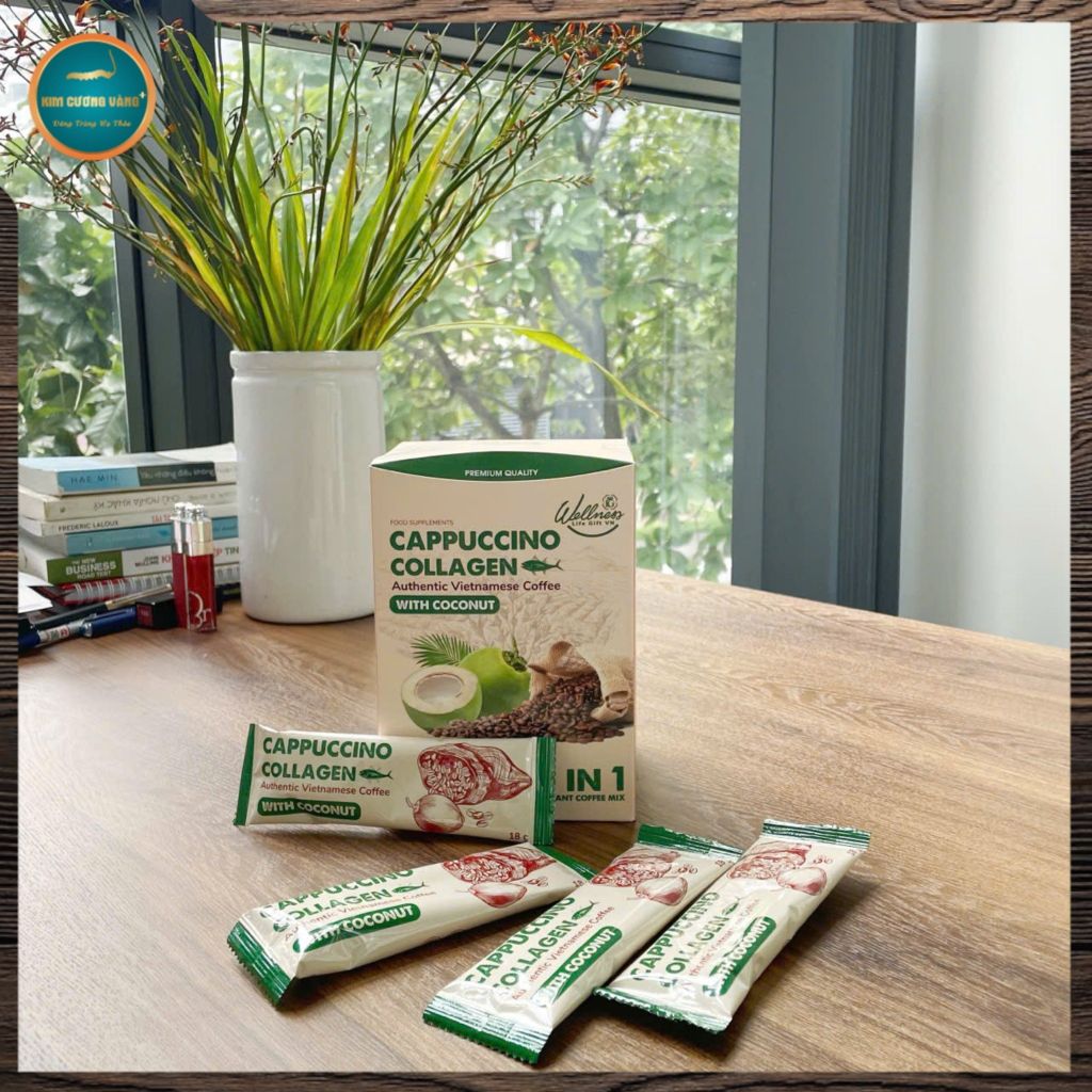 CÀ PHÊ COLLAGEN VỊ DỪA (hộp 20 gói)