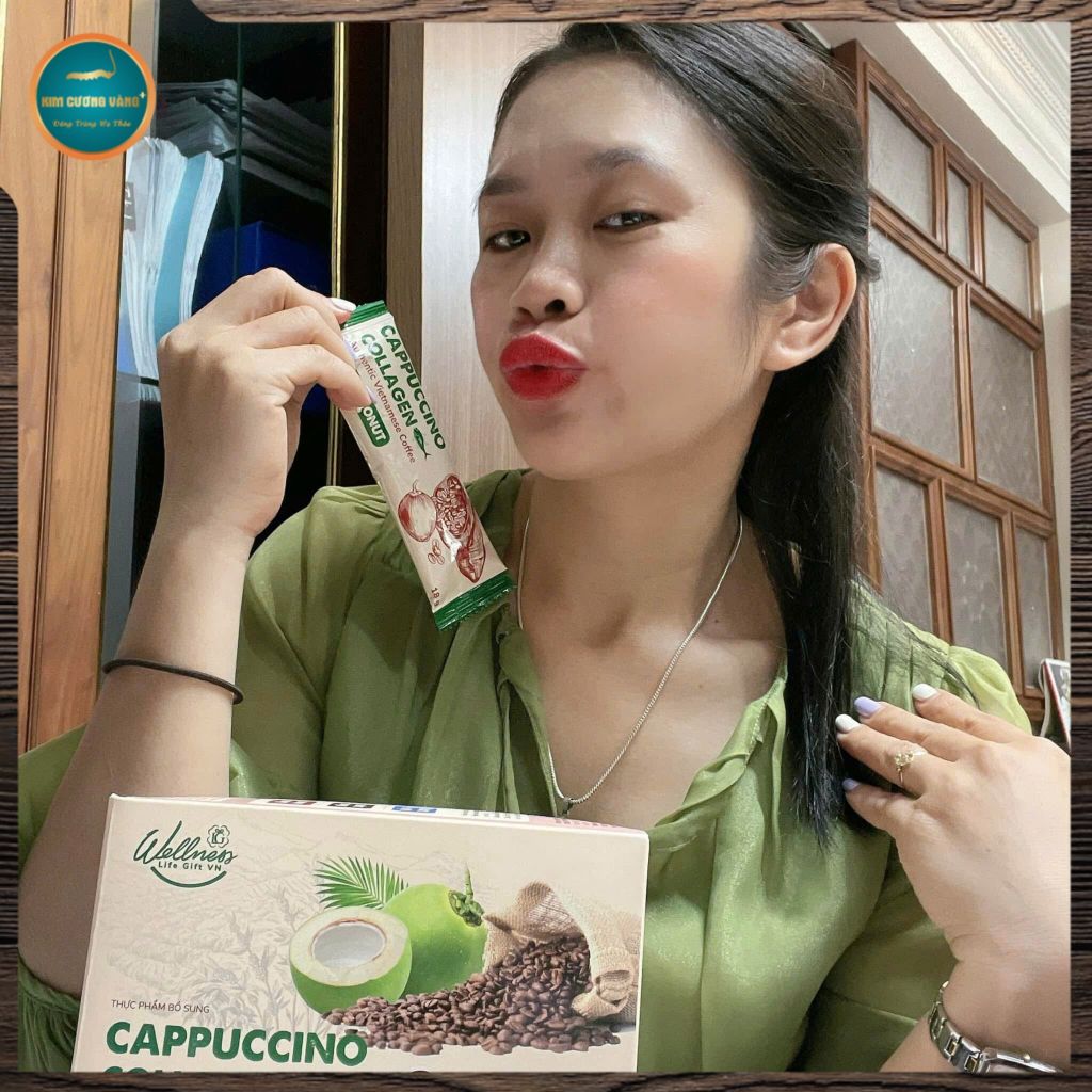 CÀ PHÊ COLLAGEN VỊ DỪA (hộp 20 gói)