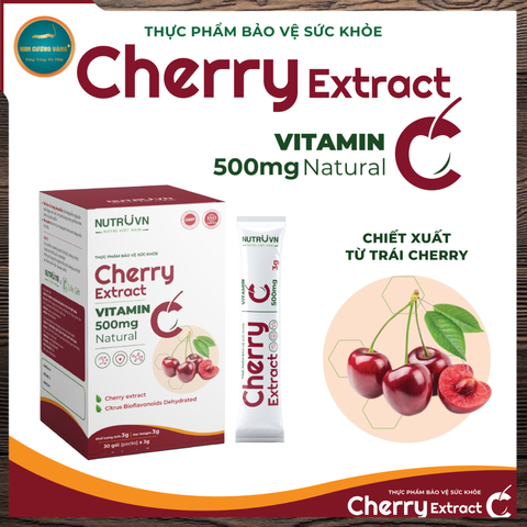 TPBVSK Cherry Extract 500mg Vitamin C - Bổ sung vitamin C, hỗ trợ tăng cường sức khoẻ (hộp 30 gói)