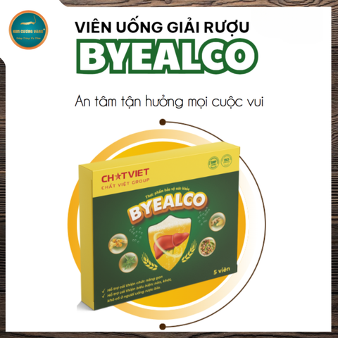 TPBVSK BYEALCO - Hỗ trợ cải thiện chức năng gan, hỗ trợ giải bia rượu (hộp 5 viên)