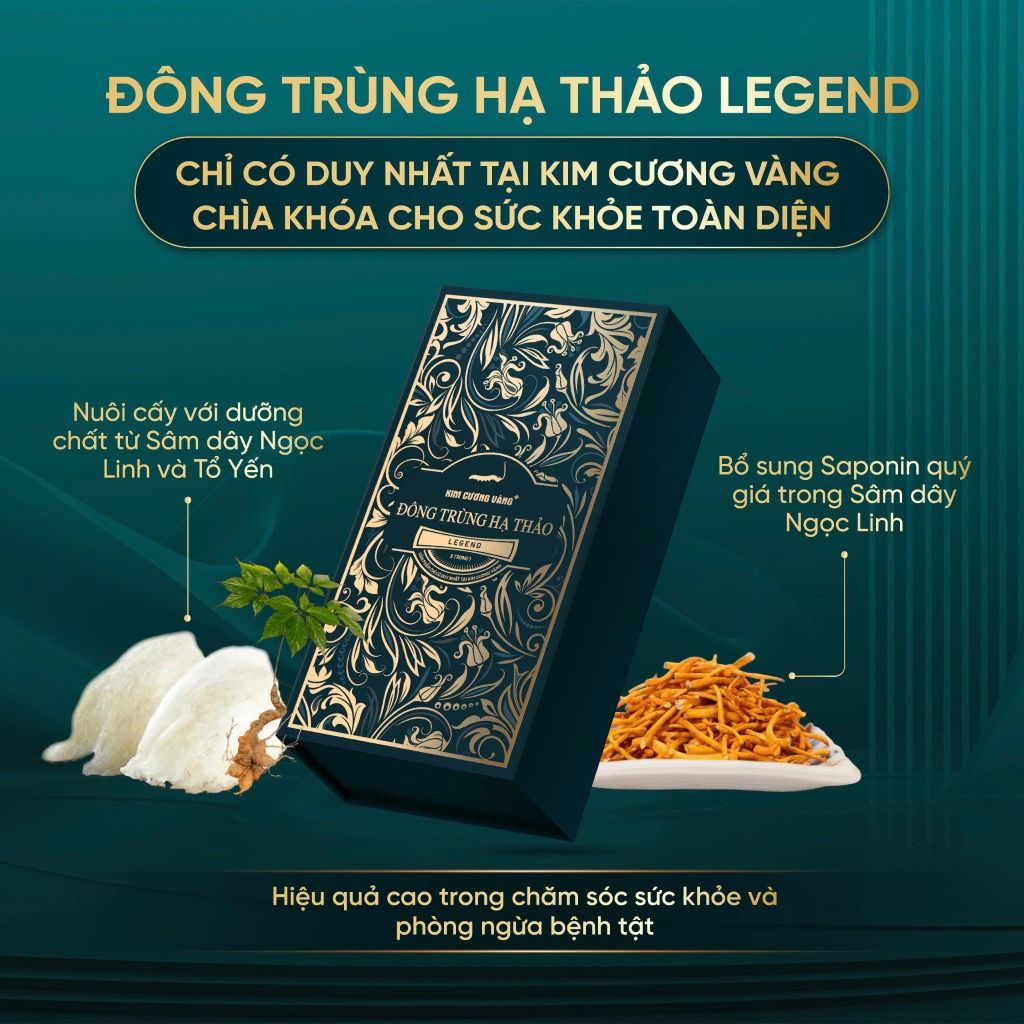 ĐÔNG TRÙNG HẠ THẢO LEGEND KIM CƯƠNG VÀNG