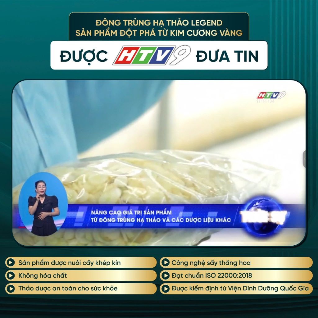 ĐÔNG TRÙNG HẠ THẢO LEGEND KIM CƯƠNG VÀNG