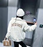  Áo Khoác Lông MLB Ecofur Varsity Jacket 3AFDV0236-43BGL Trắng 