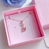  Dây Đeo Cổ, Dây Chuyền Swarovski Dazzling Swan pendant Swan, Pink, Rose gold-tone plated 5473024 