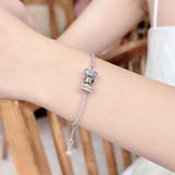  Vòng Tay, Lắc Tay SWAROVSKI  Connexus bracelet Mixed cuts, Love is around, Blue, Rhodium plated 5690039 
