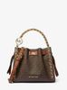 Túi Xách Michael Kors Mina Small Logo Crossbody Bag 32S1G4MC1B Nâu Logo