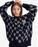  Áo Sweater Len MLB Classic Monogram Overfit Sweater Pullover NY (Black) 3AKPM0126-50BKS Đen 