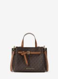  Túi Xách Michael Kors Emilia Small Signature Logo Satchel - Brown 