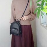  Balo Mini Michael Kors MK Jaycee XS Zip Backpack Light Cream Multi Đen 