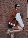  Áo Khoác Bomber MLB Wool Basic Sleeveless Varsity Jacket Top A3 3AJPV0634-43BRS Màu Nâu 