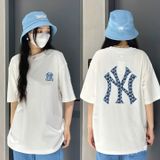  Mũ Bucket MLB Unisex Cursive Lettering Denim Bucket Hat New York Yankees 3AHTVD14N-50BLL - Xanh Nhạt 