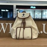  Balo WHOAU Canvas Pocket Backpack Màu Trắng Kem 