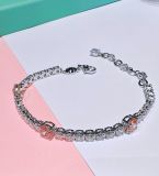  Vòng Tay, Lắc Tay Swarovski Zirconia Matrix Tennis Bracelet, Mixed Cuts, Pink, Rhodium 5666421 