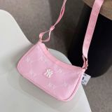  Túi Đeo Vai MLB Diamond Monogram JQD Mini Hobo Bag New York Yankees 7ACRMD15N-50PKL Hồng 