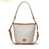  Túi Đeo Chéo MLB Korea shoulder and crossbody tote bucket bag Monogram series New York Yankees - 3ABML024N-50CRD - Trắng Kem 