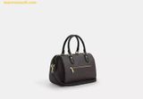  Túi Trống Coach Rowan Satchel Bag In Signature Canvas Màu Đen Logo CV961 