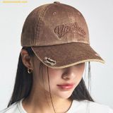  Mũ Lưỡi Trai MLB Vintage Cursive Unstructured Ball Cap NY (Mg.Brown) 3ACPVL64N-50BRM 