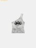 Áo Ba Lỗ 1 Bên Vai Bad Blood Ryan Patch One Shoulder Tank - Washed White w-tnk25-022
