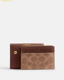  Ví Coach Card Holder Wallet In Signature Canvas CZ034 