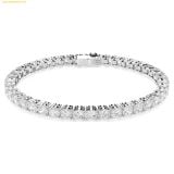  Vòng Tay, Lắc Tay Swarovski Matrix Tennis bracelet Round cut, White, Rhodium plated 5724483 