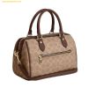  Túi Trống Coach Rowan Satchel Bag In Signature Canvas CV961 Nâu Logo 
