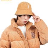  Mũ Bucket MLB Bucket Corduroy Dome Hat Boston Red Sox 3AHTC0126-43BGS Màu Nâu 