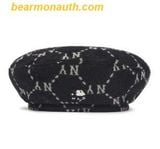  Mũ Nồi MLB Diamond Monogram Wool Jacquard Beret NY Black 3ACBMW126-50BKS 