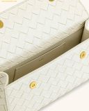  Túi Xách JW PEI Keyla Weave Texture Top Handle Bag - White 